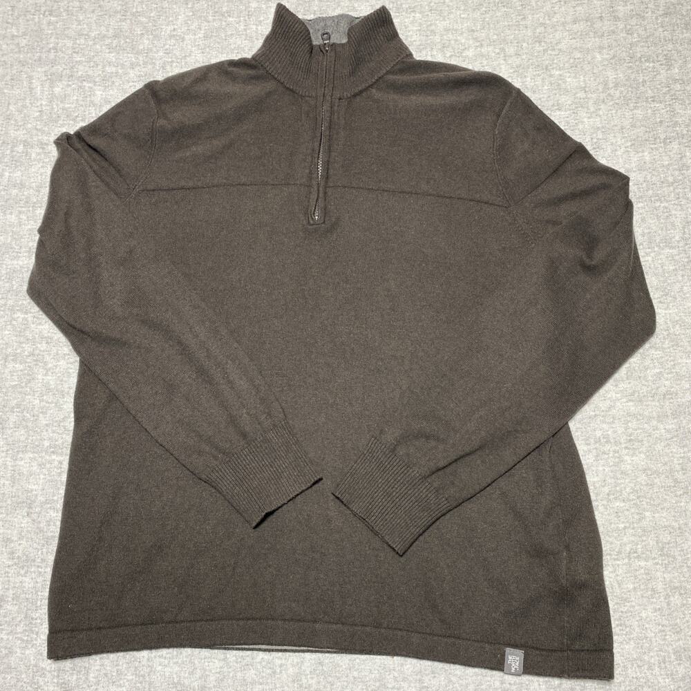 The North Face Sweater Mens Large Brown Chilkat Wool Blend Hiking Outdoors Soft